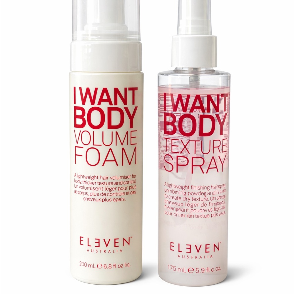 I Want Body Volume Foam and Texture Spray Set - White and Red